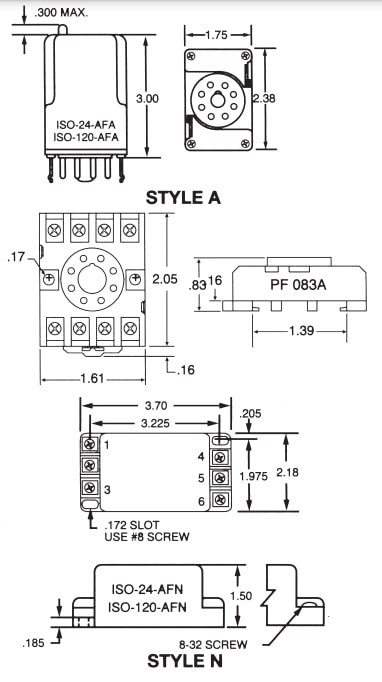 Mechanical Drawing - ATC Diversified Electronics ISO Single Channel Switches